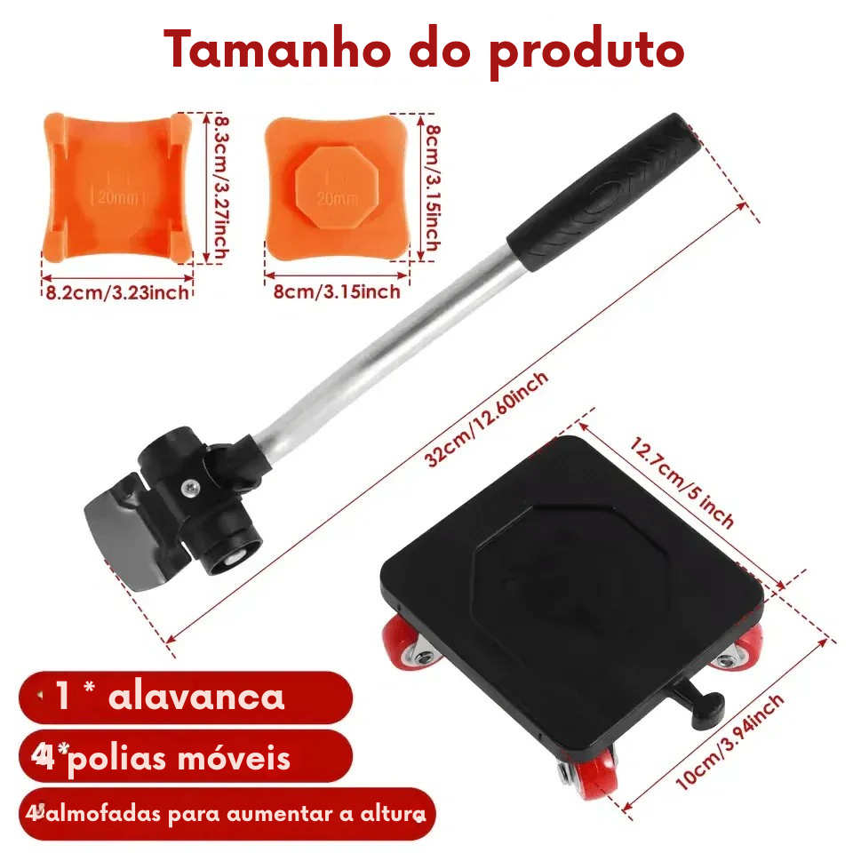 Transportador de móveis para cargas pesadas